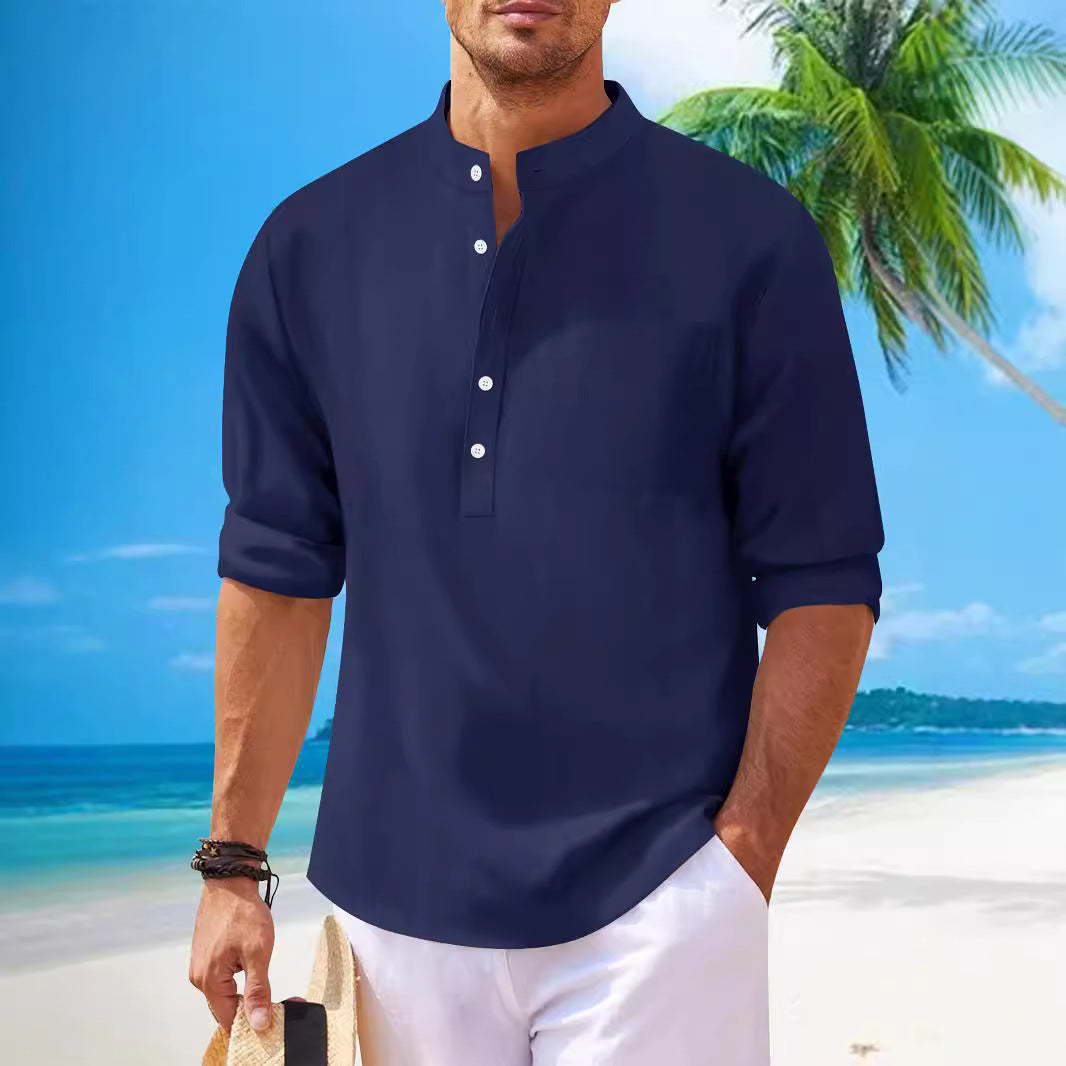 Herrer afslappet linned bluse Stilla