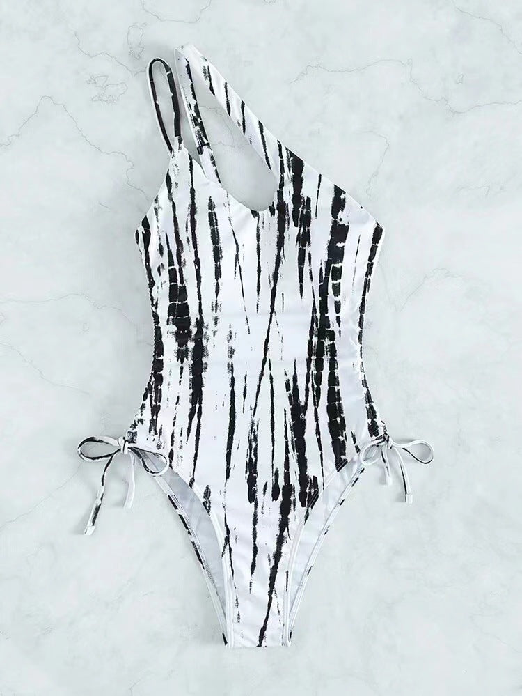 Dame One-Shoulder Nøglehul Cut-Out Badedragt Stilla