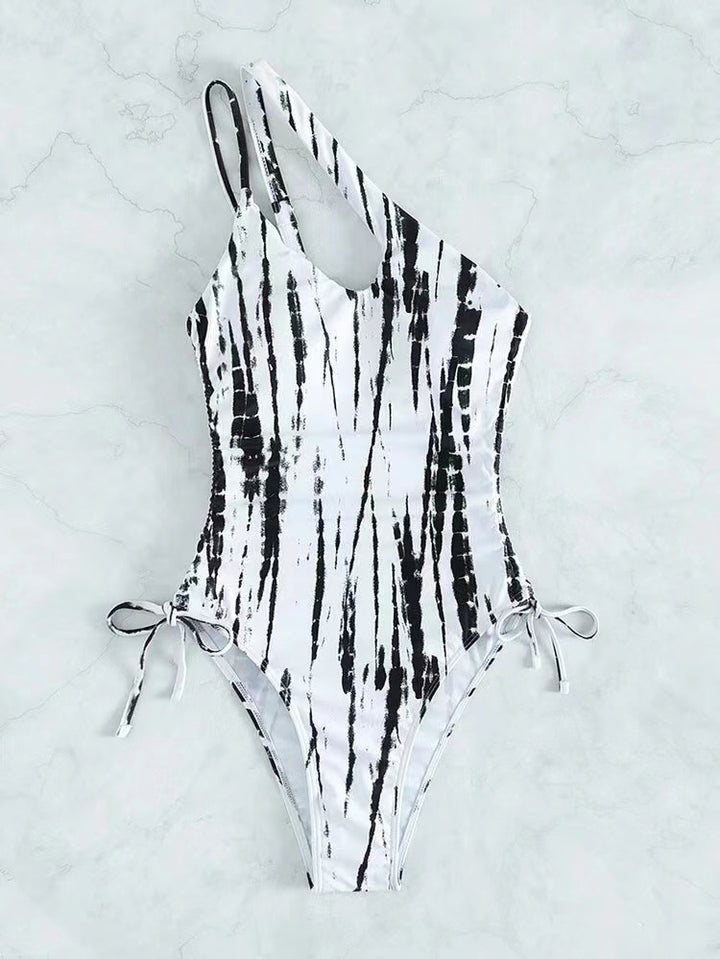 Dame One-Shoulder Nøglehul Cut-Out Badedragt Stilla