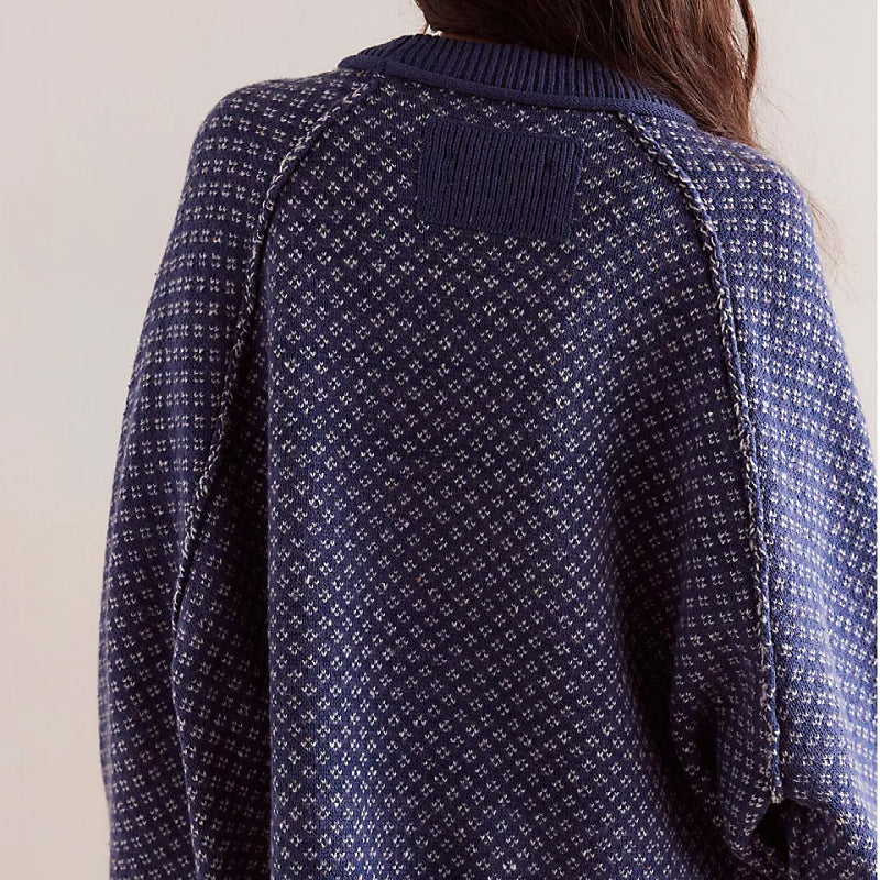 Damebluse med unikt mønster og afslappet fit Stilla