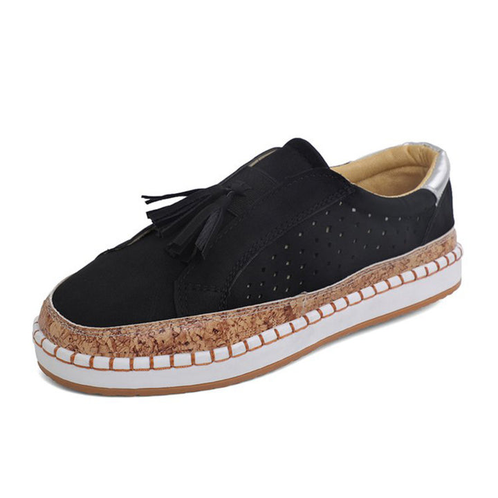 Dame Komfortable Slip-On Fritidssko med modedesign med pyntet kvast Stilla