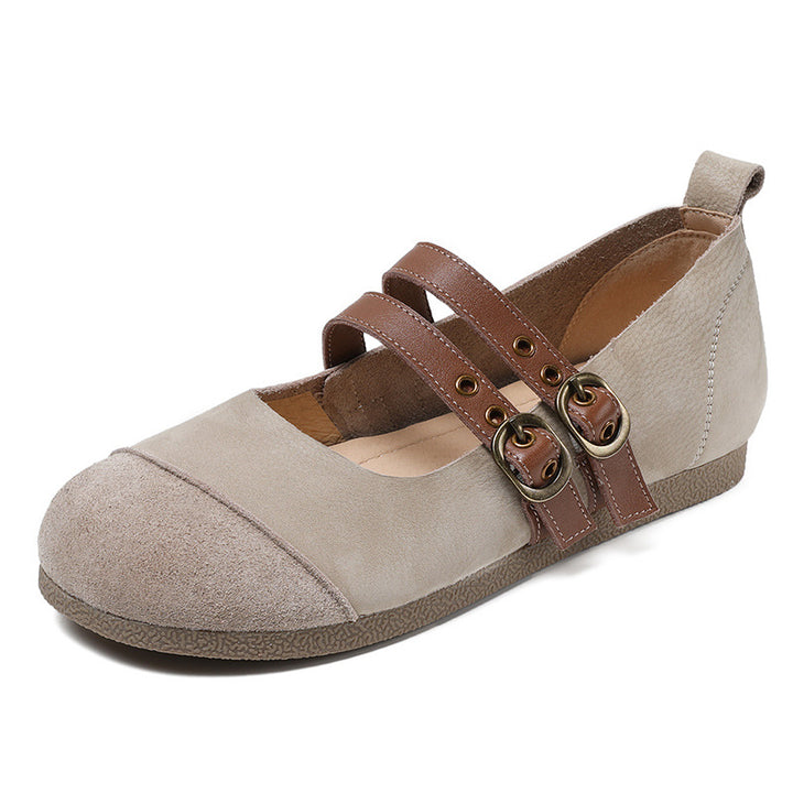 Dame Stilfulde Mary Jane Ballerinas med justerbare stropper Stilla