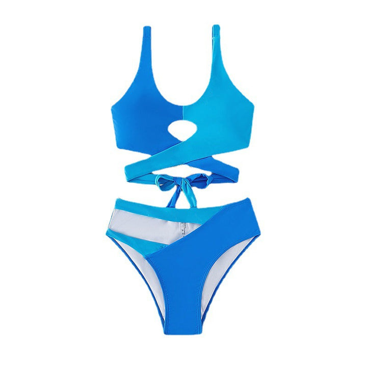 Dame Bikini-sæt med asymmetrisk top og justerbare stropper Stilla