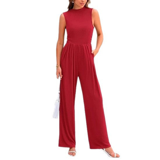 Dame elegant jumpsuit med bred ben og taljeret silhuet Skovae