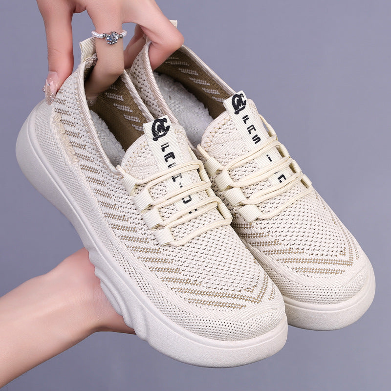 Dame Åndbare Slip-On Sneakers med elastisk design og skridsikker sål Stilla