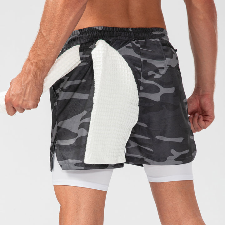 Herrer Sportlige Funktionsshorts med indershorts og justerbar talje Stilla