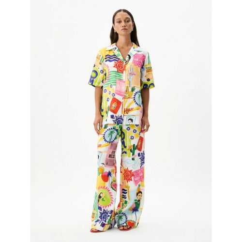 Femme Vibrant Grafik Co-Ord Sæt Stilla