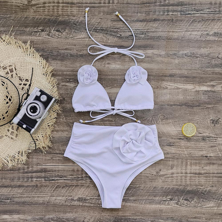 Dame Bikini-sæt med blomsterdesign og høj talje trusse Stilla