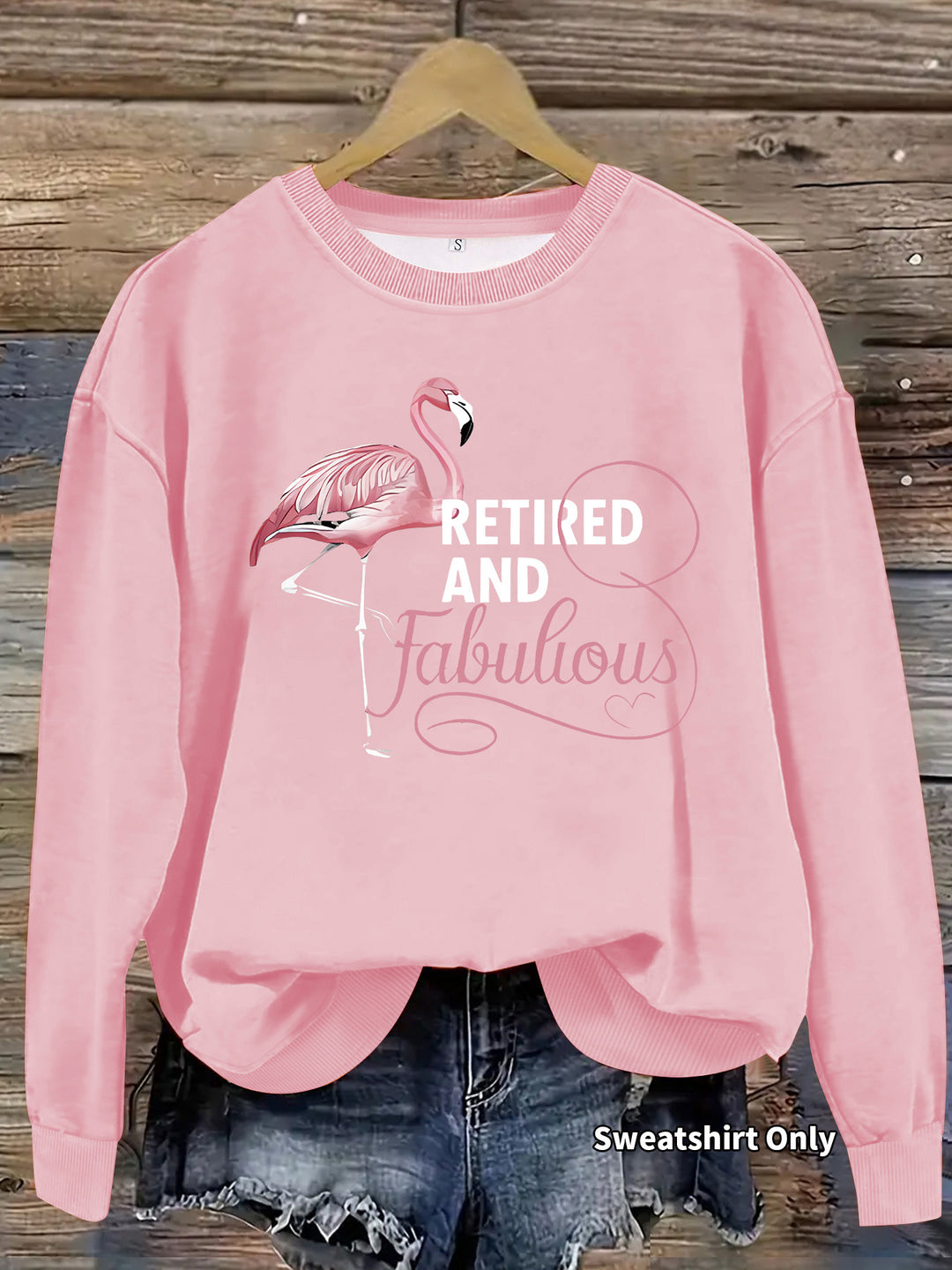 Kvinders sweatshirt med unikt flamingo motiv og inspirerende print Stilla