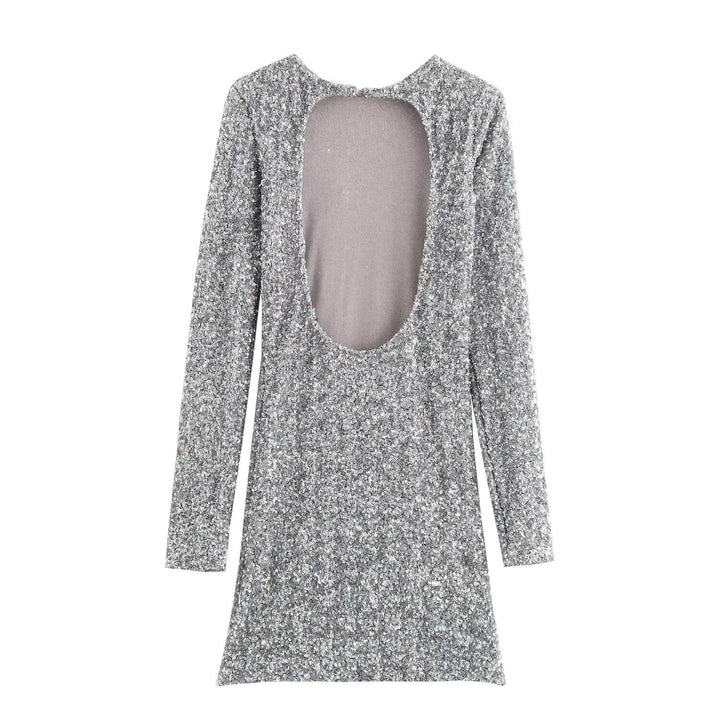 Femme Sparkling Langærmet Bodycon Kjole Stilla