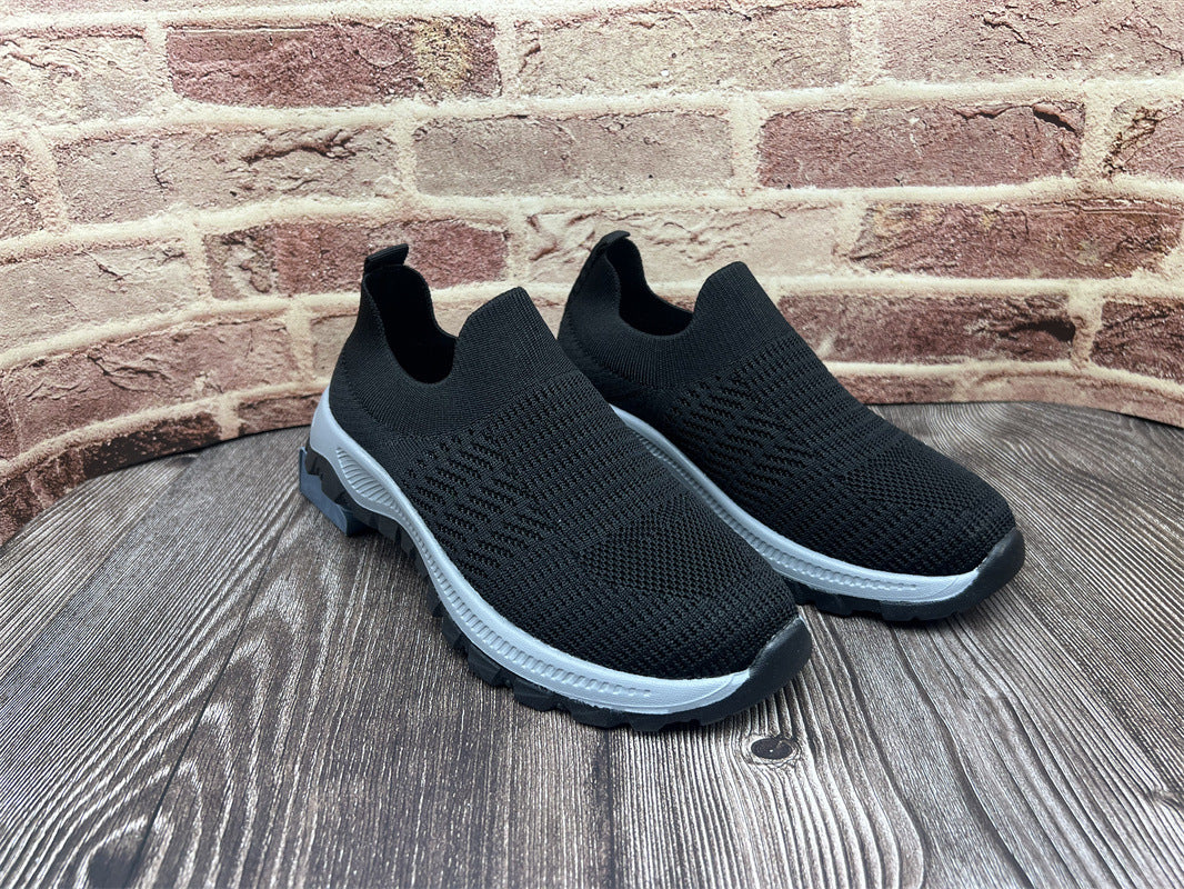 Dame Sporty Slip-On Sneakers med åndbar overfladestruktur Stilla
