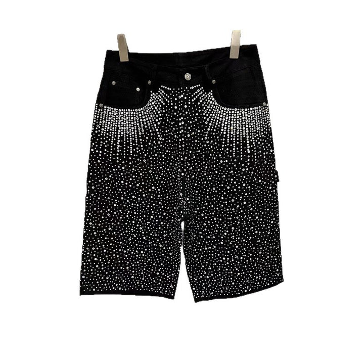 Dame Cargo-shorts med glitrende detaljer og bred pasform Stilla