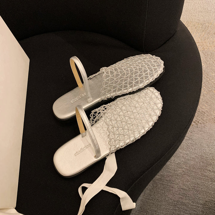 Dame Open-Weave Slide Sandaler Stilla