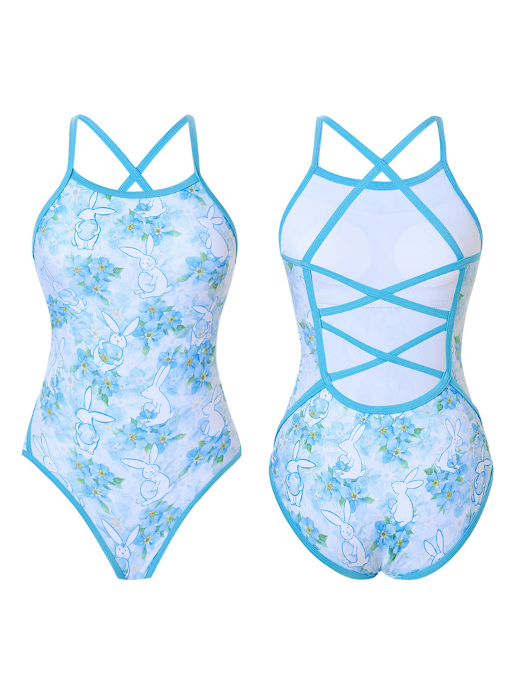 Femme Artistic Floral Print Én-Del Badesuit Stilla