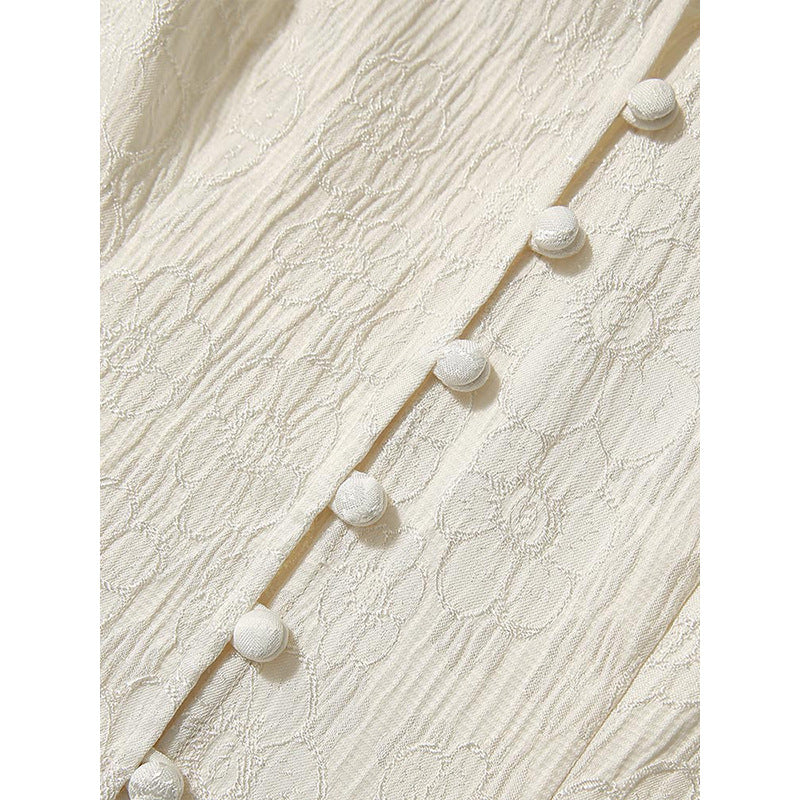 Damer elegant bluse med drapering og fine spidsede accenter Stilla