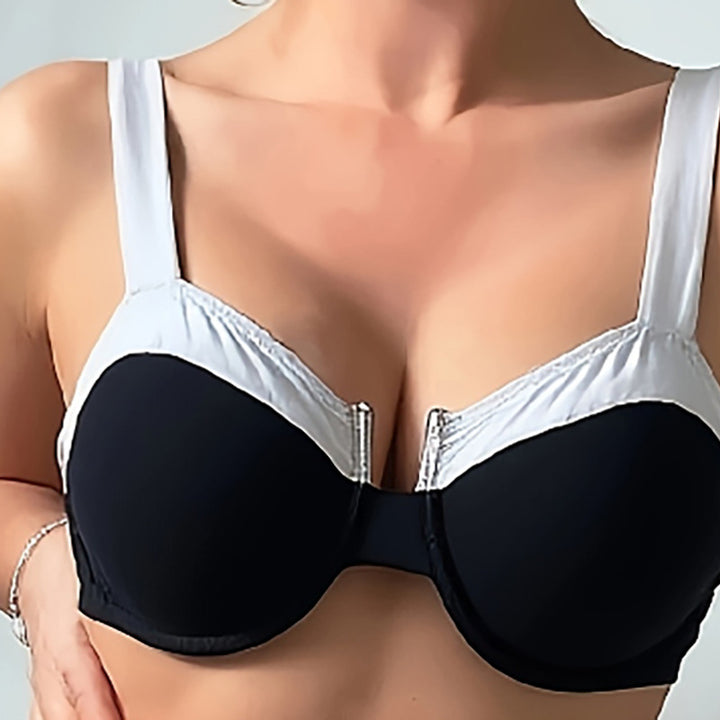 Dame Højskåret Bikini-Sæt med elegant Push-Up-Top Skovae