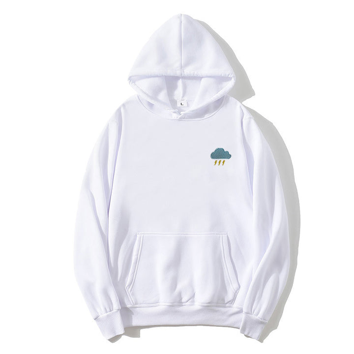 Dame hoodie med kreativ cloud design Skovae