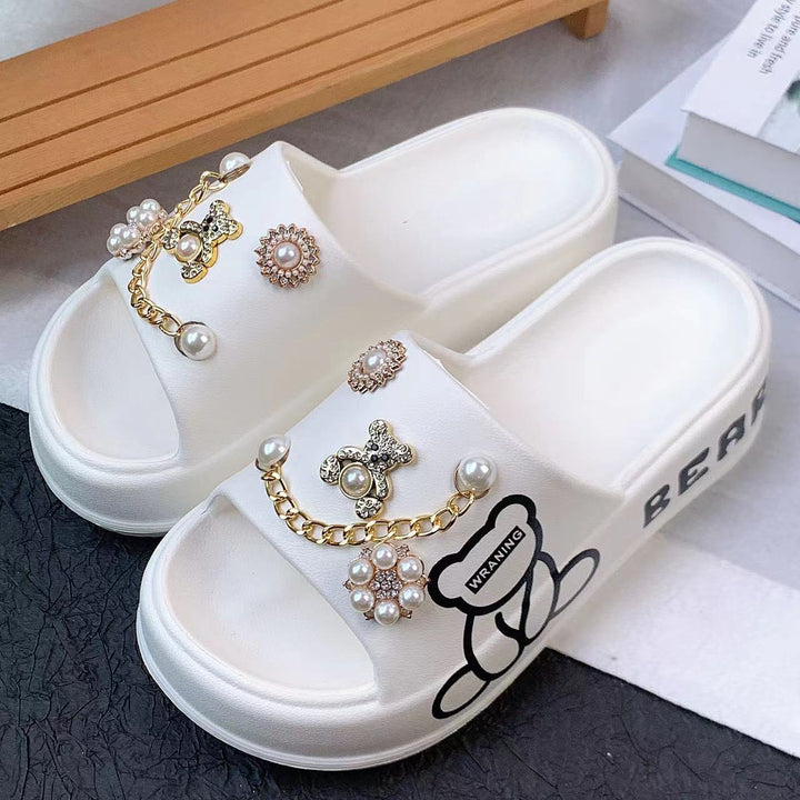 Dame mode sandaler med smykkedetaljer Stilla