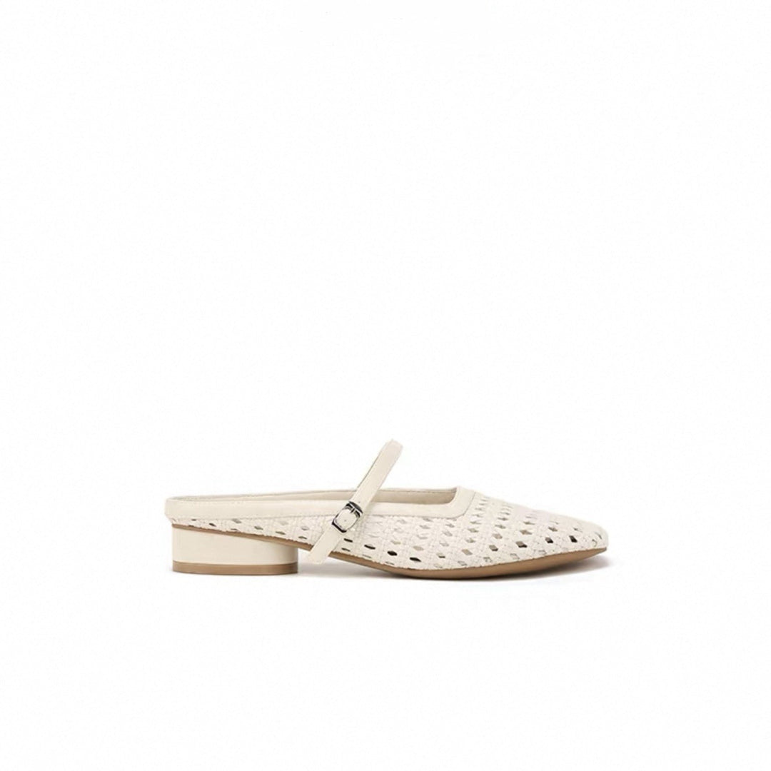 Dame Woven Blokhæl Mules Stilla