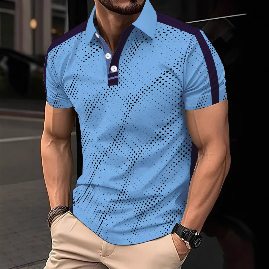 Herrer Modern Grafik Performance Polo-Shirt Stilla