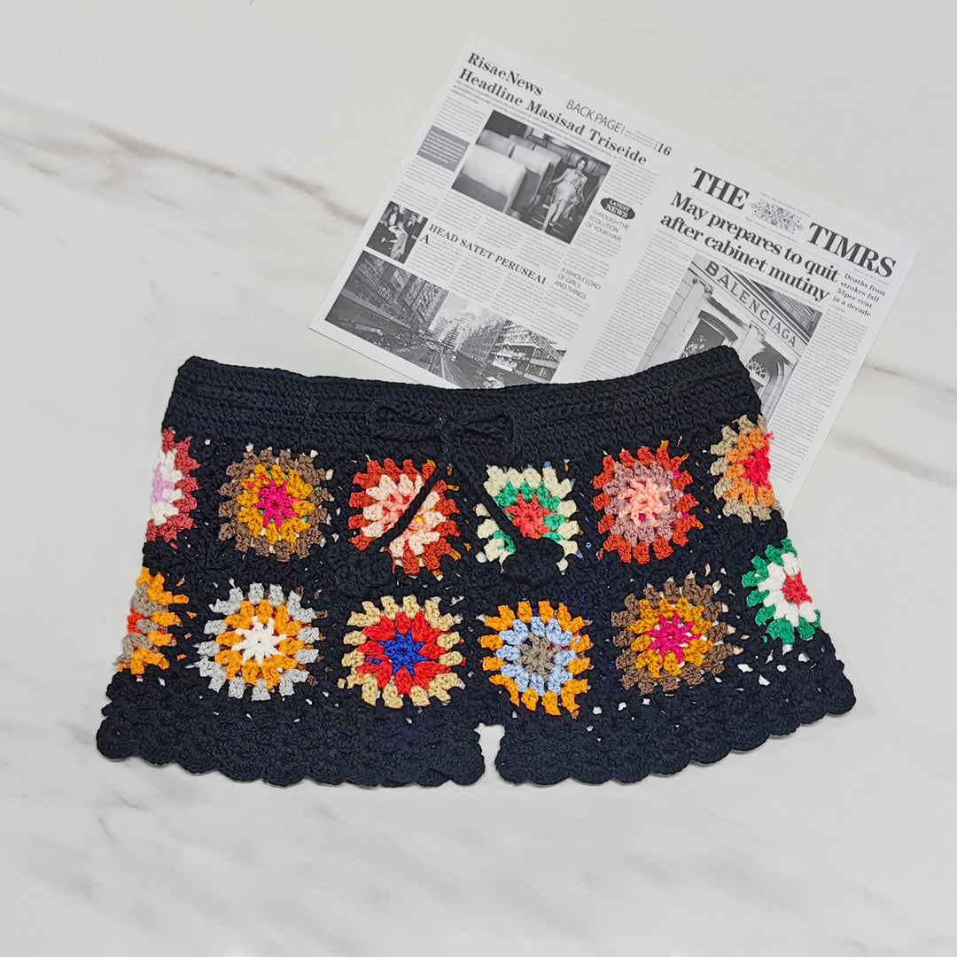 Femme Hæklet Patchwork Shorts Stilla