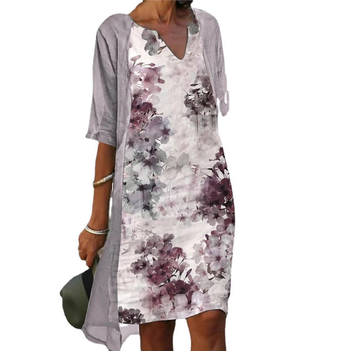 Dame let sommerkjole med blomstret design Stilla