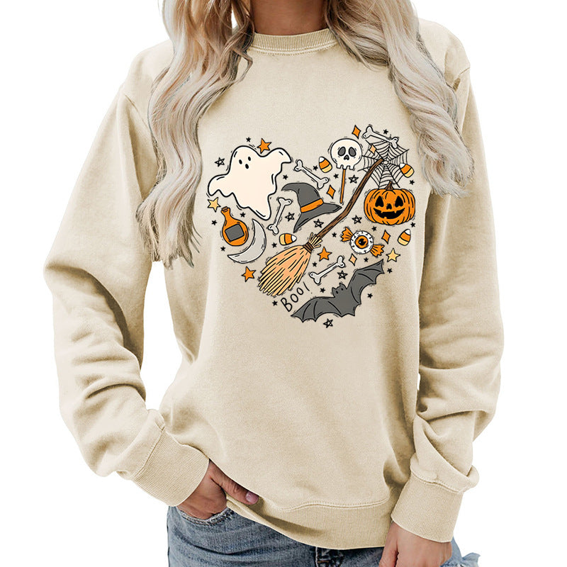 Kvinders Halloween Sweatshirt med Kreativt Design Stilla