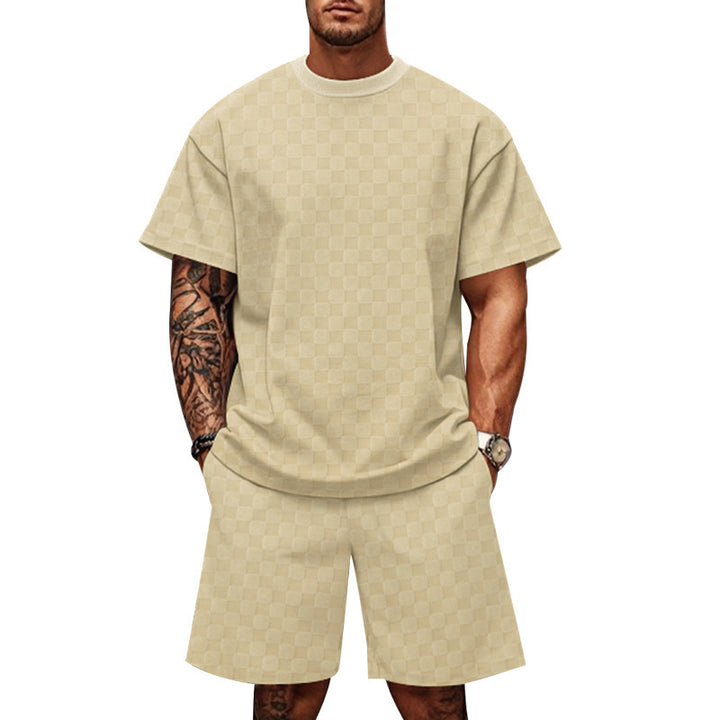 Herrer Oversized Fritids sæt med behagelig T-shirt og shorts Stilla