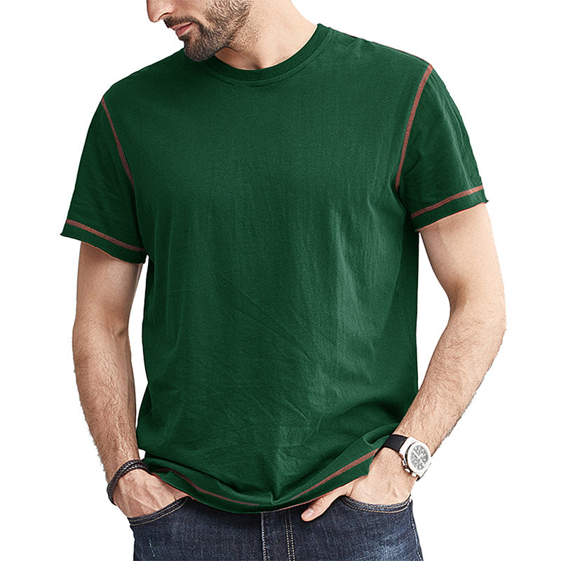 Herrer T-shirt med fashionable akcenter og kvalitets bomuldsstruktur Stilla