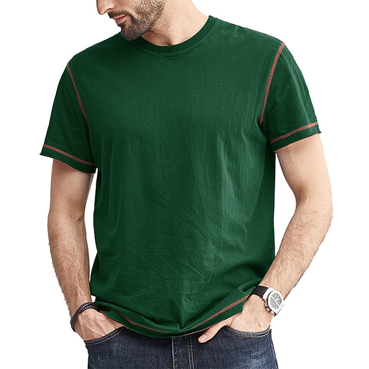 Herrer T-shirt med fashionable akcenter og kvalitets bomuldsstruktur Stilla