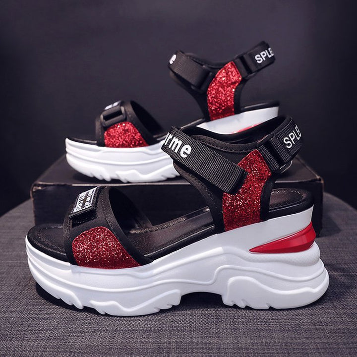 Dame Sporty Sandaler med glitrende Remdesign Stilla
