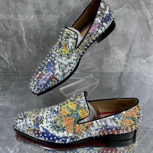 Mænd Spiked Slip-On Loafers Stilla