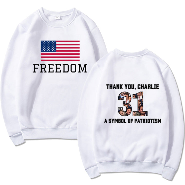 Kvinders sweatshirts med patriotisk tryk og blødt materiale Stilla
