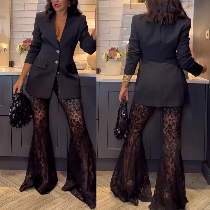 Dame Blazer med figursyet snit og elegante knapdetaljer Stiila