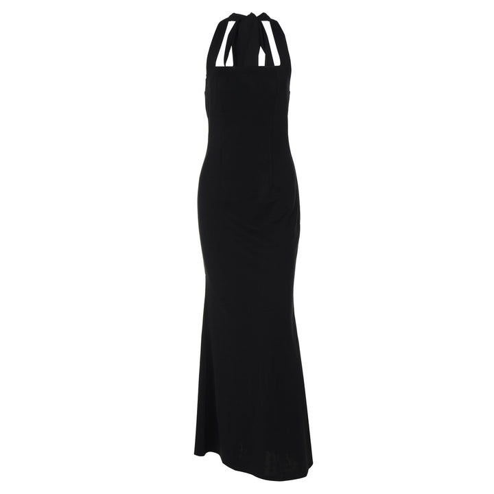 Damer Elegant Maxikjole med квадратическим Ausschnitt og figurformende Silhouette Skovae