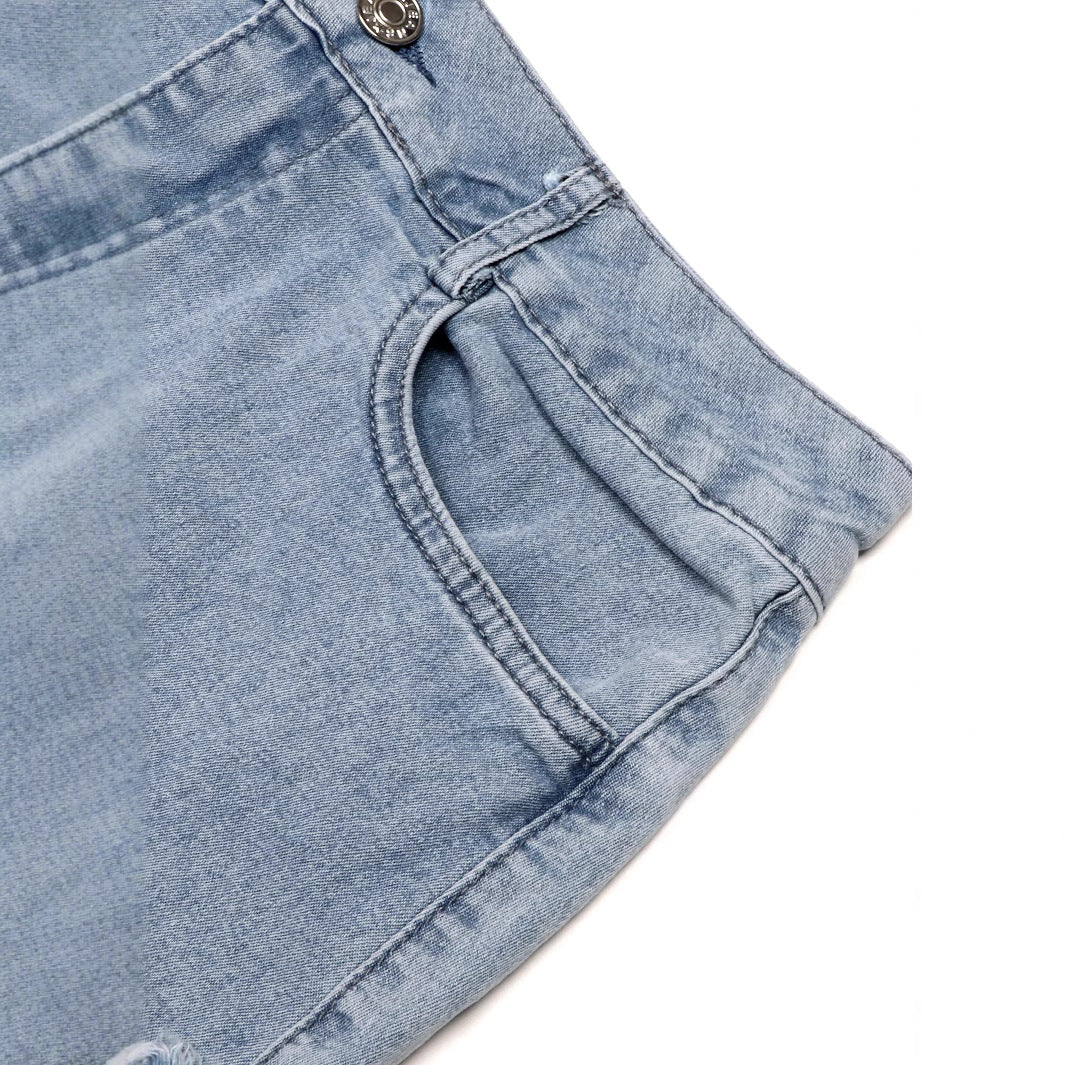 Femme Denim og Spids A-Linje Nederdel Stilla