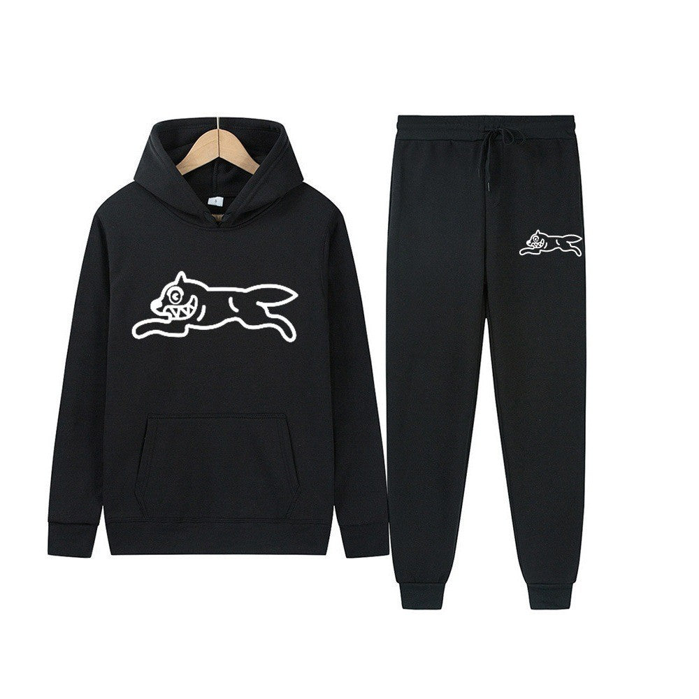 Kvinders sporty hoodie sæt med sejt dyremotiv Skovae