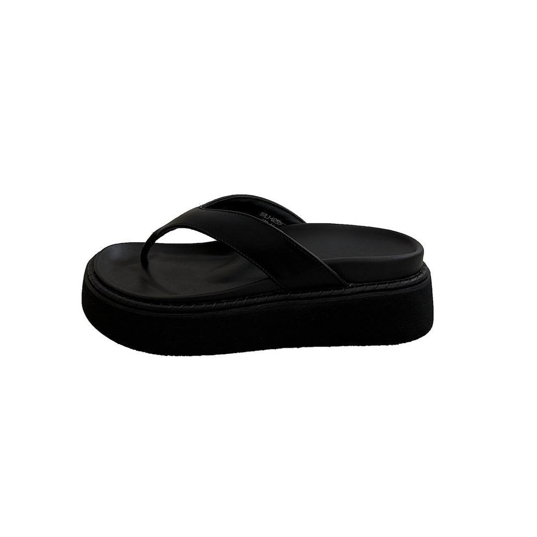 Dame platform toe separator sandaler med metal accenter Stilla
