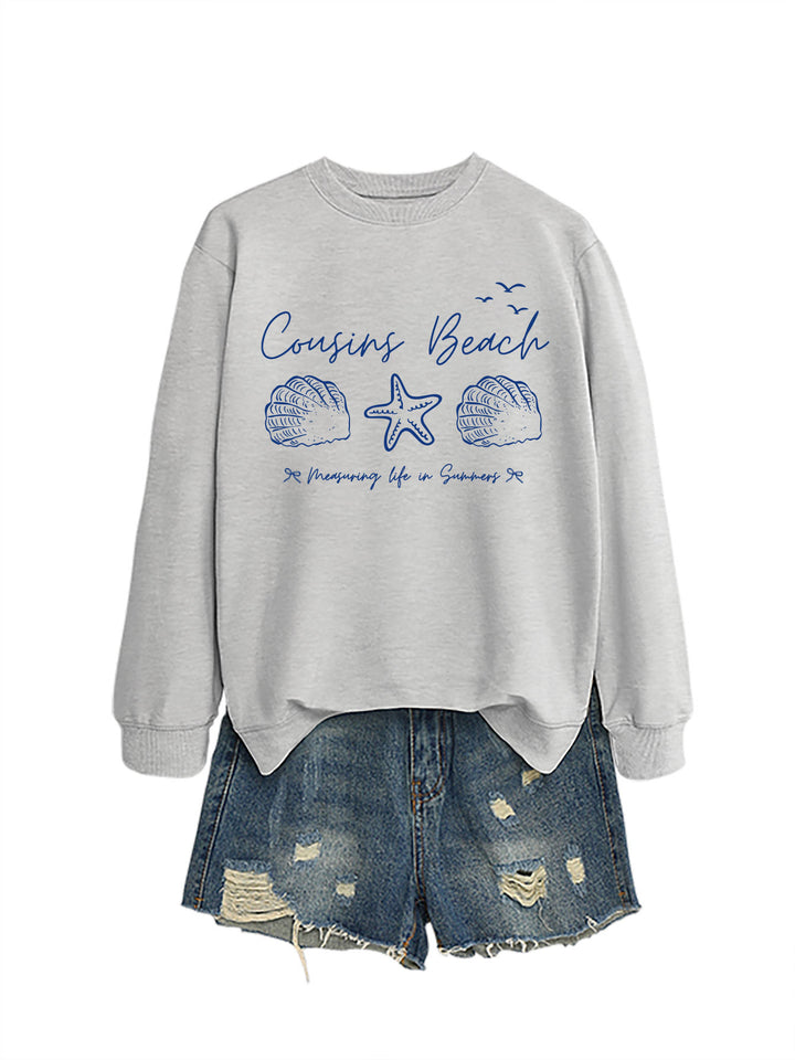 Kvinders sweatshirt med maritimt motiv og komfortabel pasform Stilla