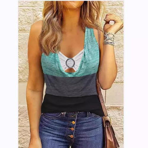 Dame afslappet top med fashionabel cut-out Stilla