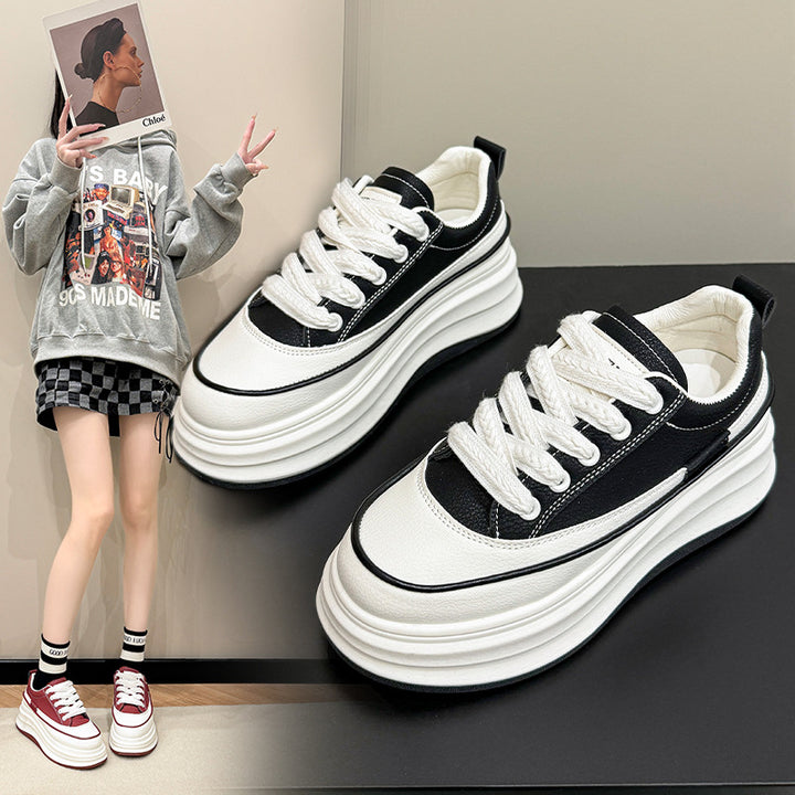 Dame Chunky Plateau-Sneakers med blød sål og åndbart overmateriale Stilla