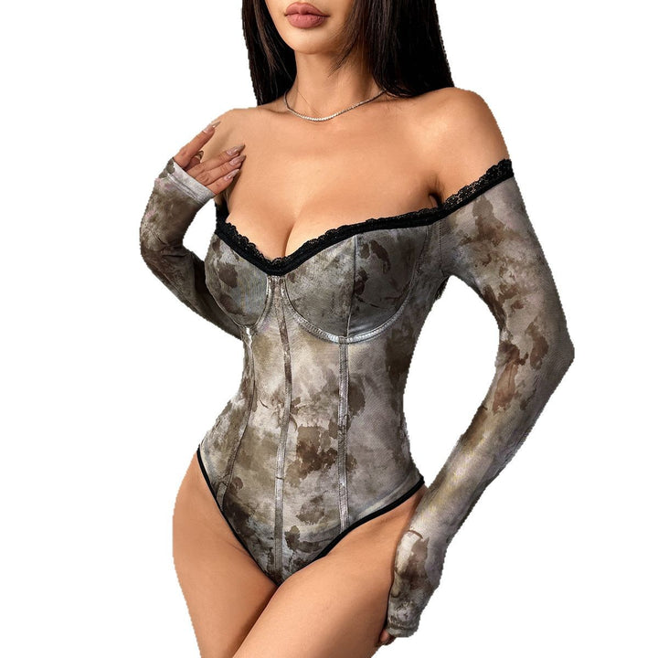 Dame Body med elastisk stof og elegant spids Stilla