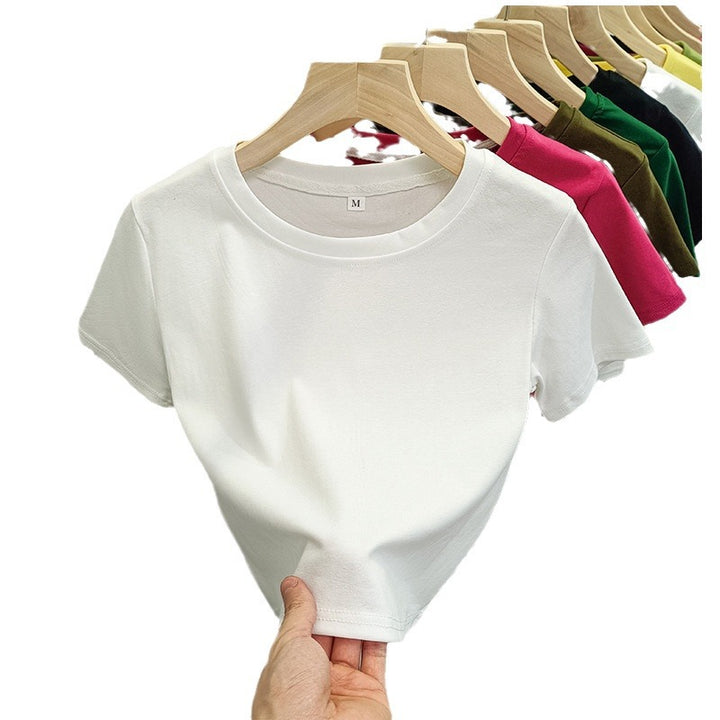 Femme Classic Rundhættes Bomulds-T-shirt Stilla