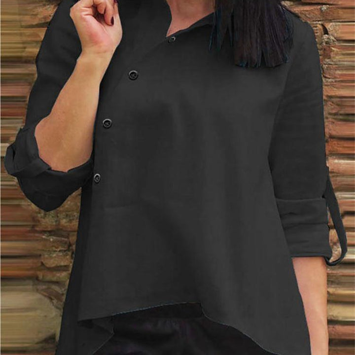 Damer afslappet bluse med asymmetrisk snit Stilla