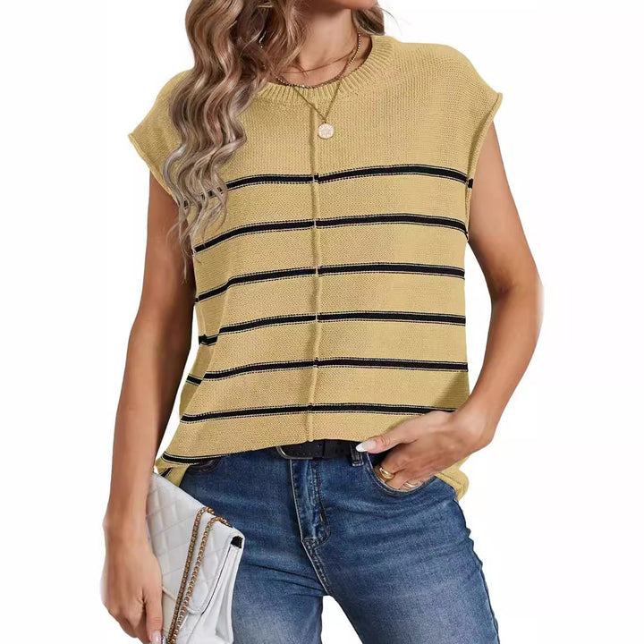 Dame stribet strik top Stilla