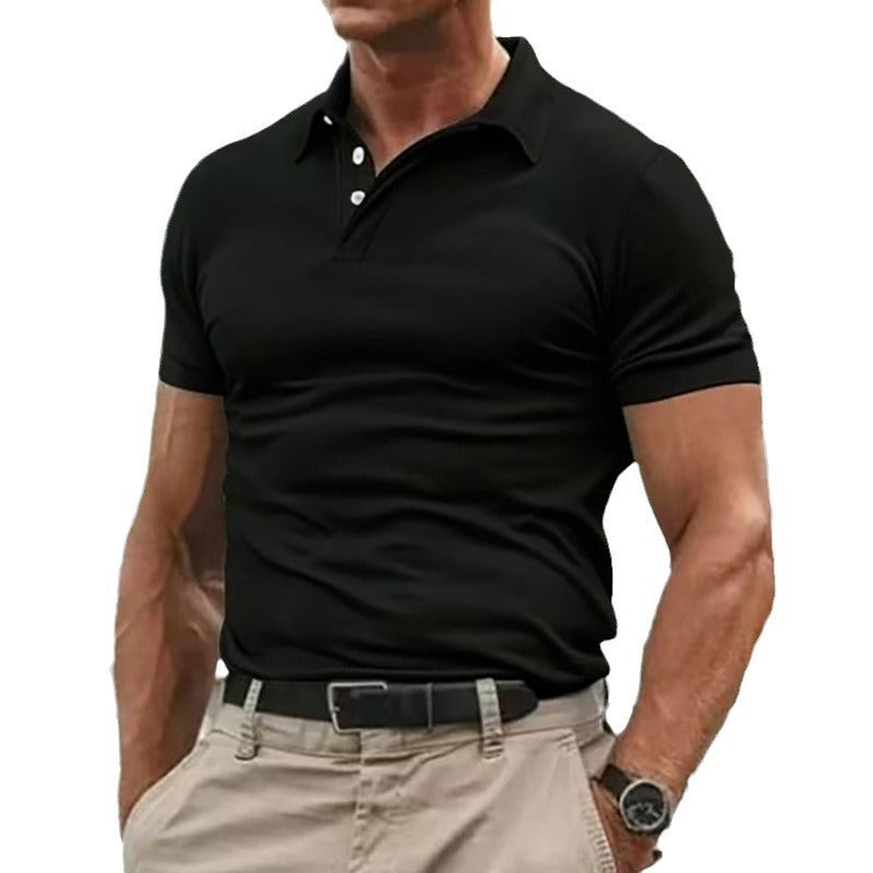 Herrer polo shirt lavet af meget åndbart bomuldsblandingsmateriale med elastiske ærmer Stilla