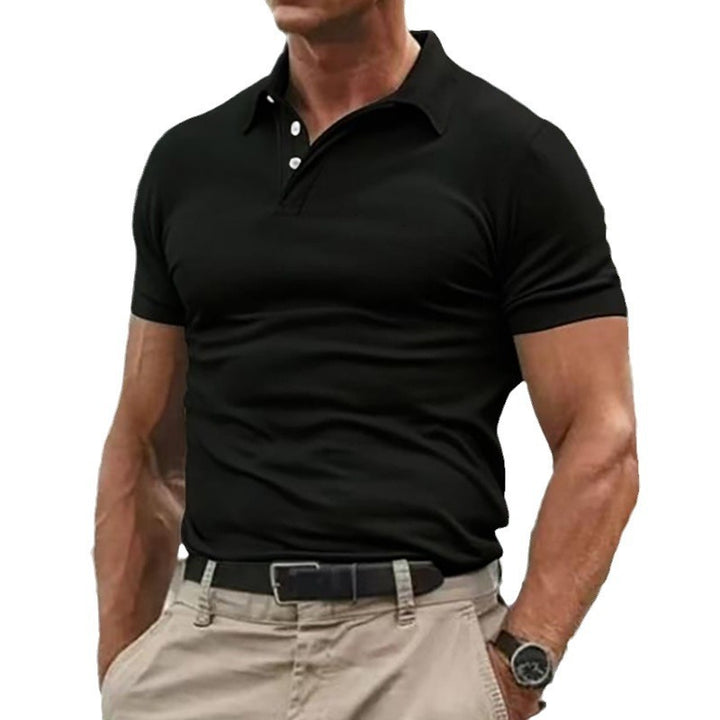 Herrer polo shirt lavet af meget åndbart bomuldsblandingsmateriale med elastiske ærmer Stilla