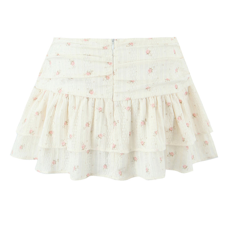 Dame stribet bustier med ruffle detaljer og justerbar snøre Stilla