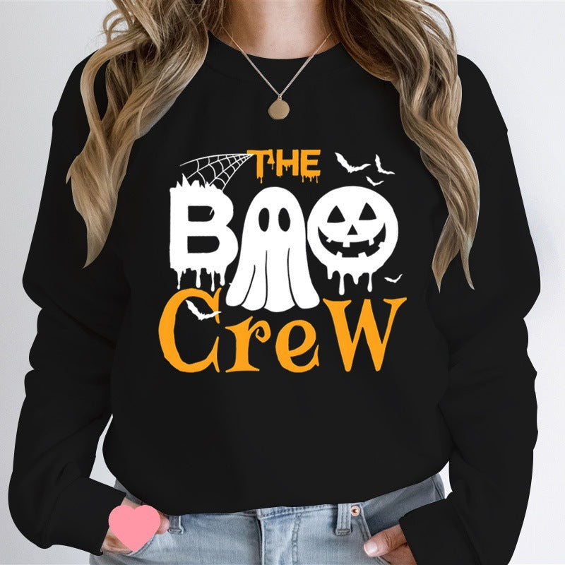 Kvinders sweatshirt med Halloween-tema og kreativ grafisk tryk Stilla