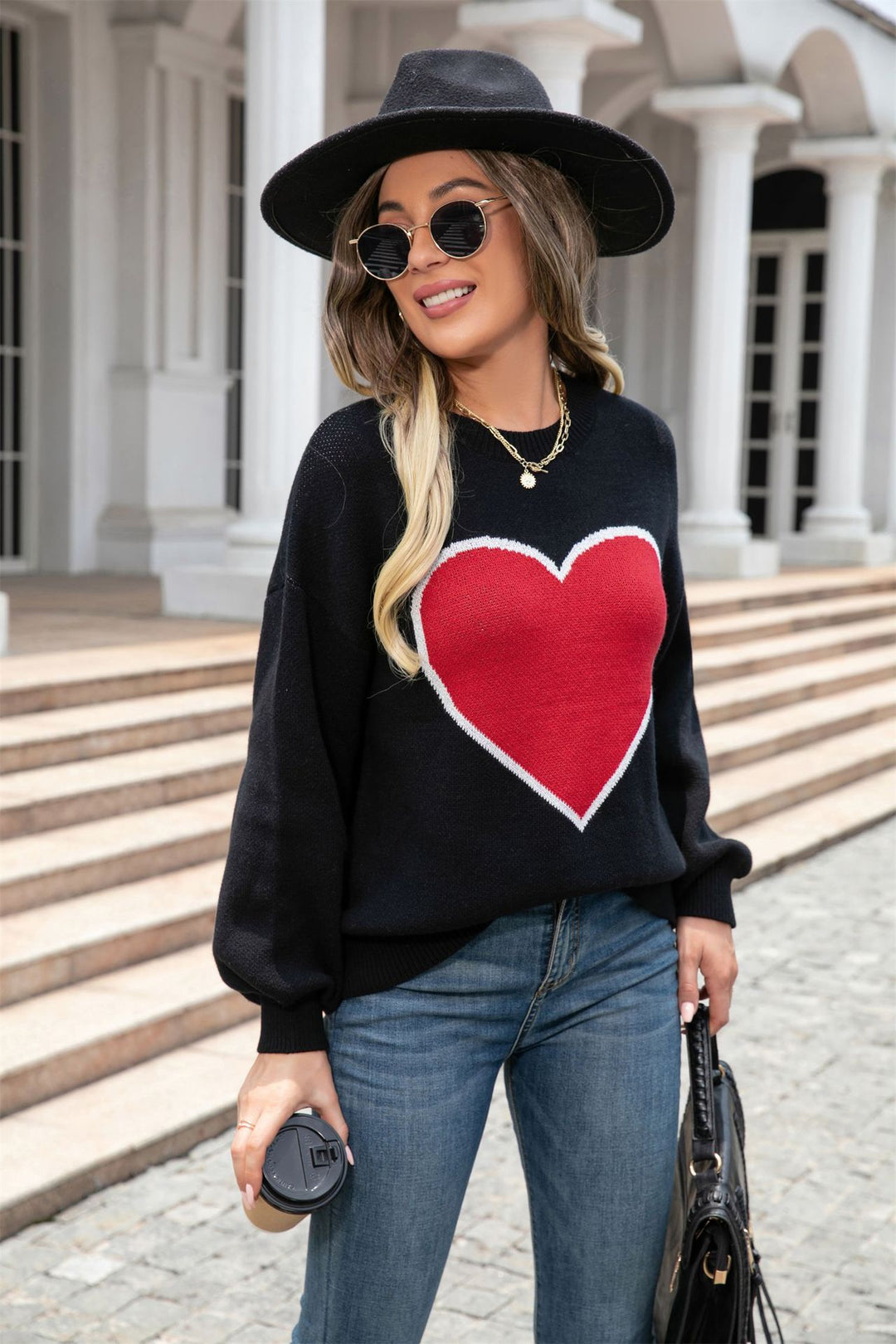 Kvindernes sweatshirt med hjerte design Stilla